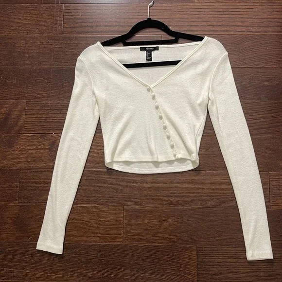 Forever 21 Tops Forever Ivory Knit Long Sleeve Size S Poshmark